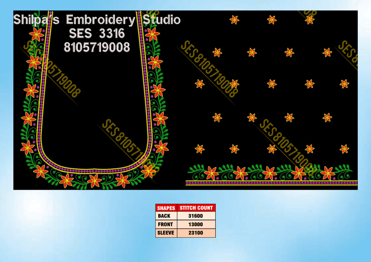 Embroidery Designs 3301-3400 Series
