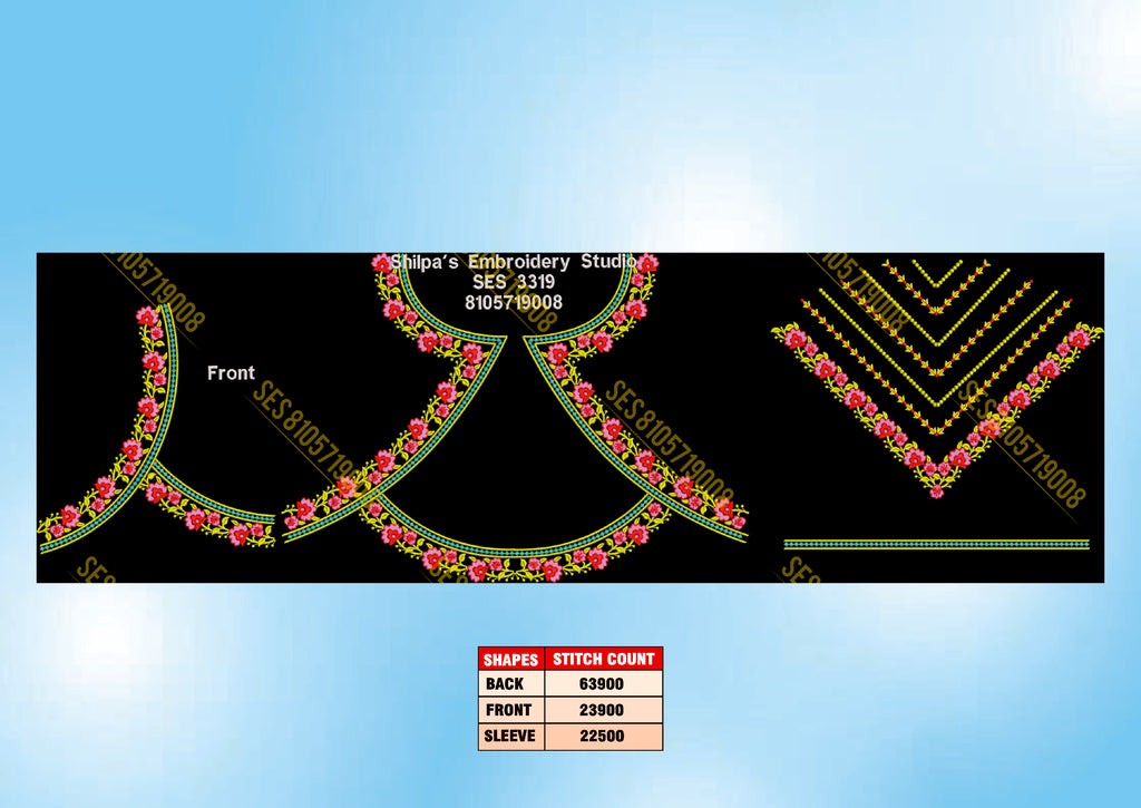 Embroidery Designs 3301-3400 Series