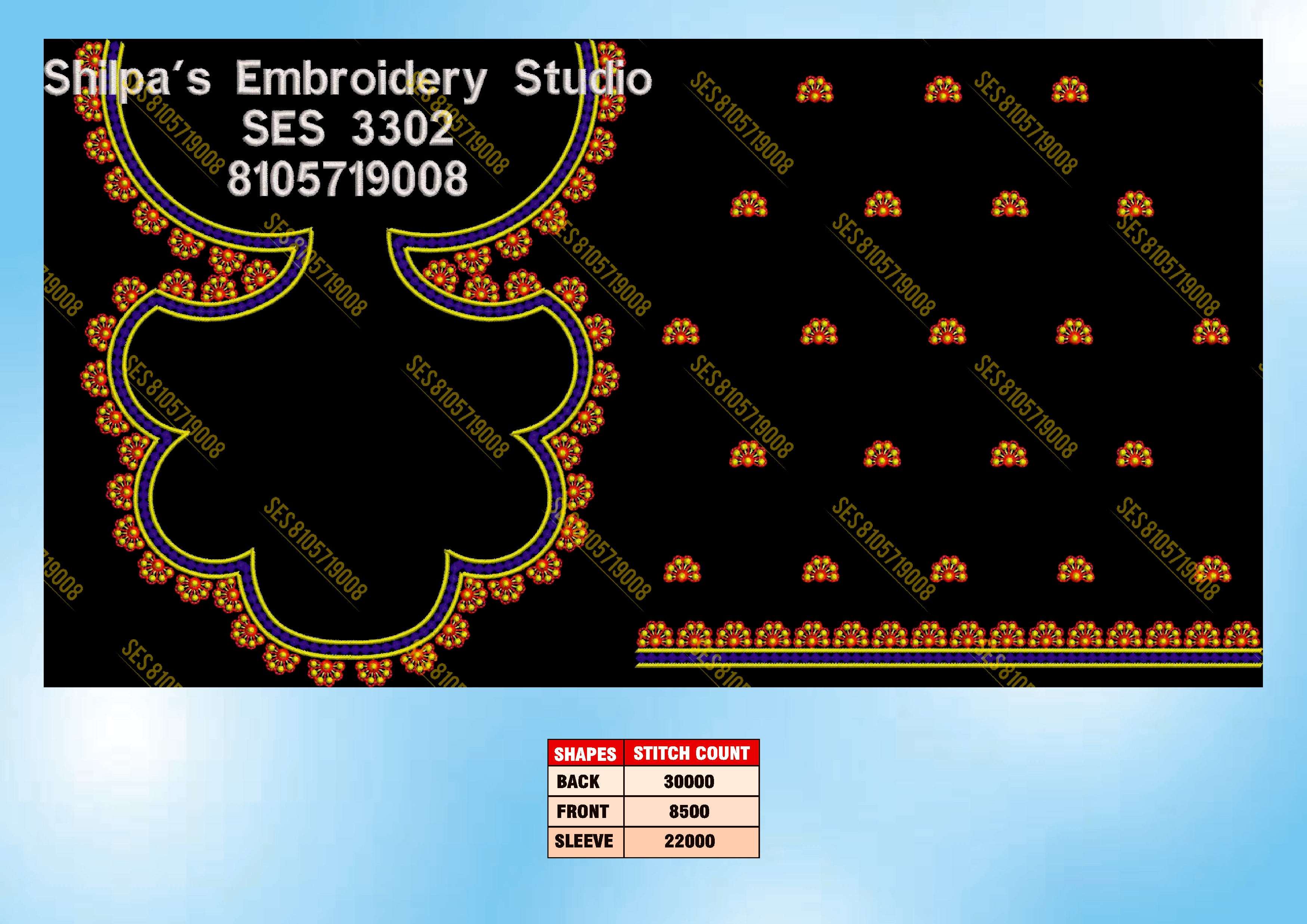 Embroidery Designs 3301-3400 Series