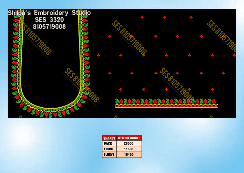 Embroidery Designs 3301-3400 Series