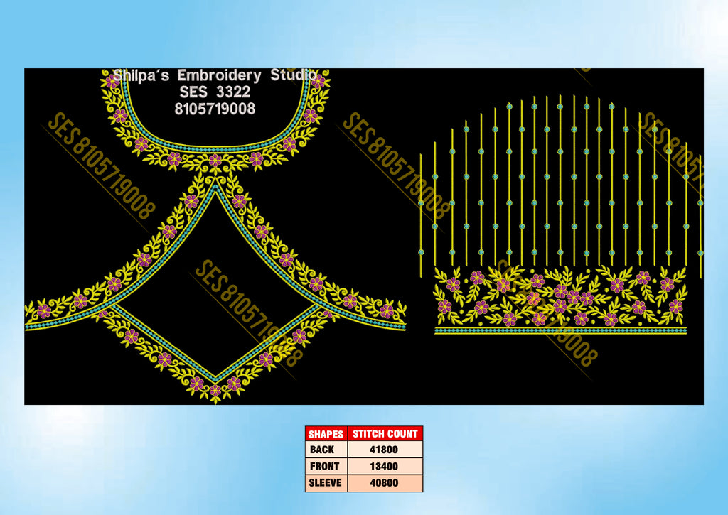 Embroidery Designs 3301-3400 Series