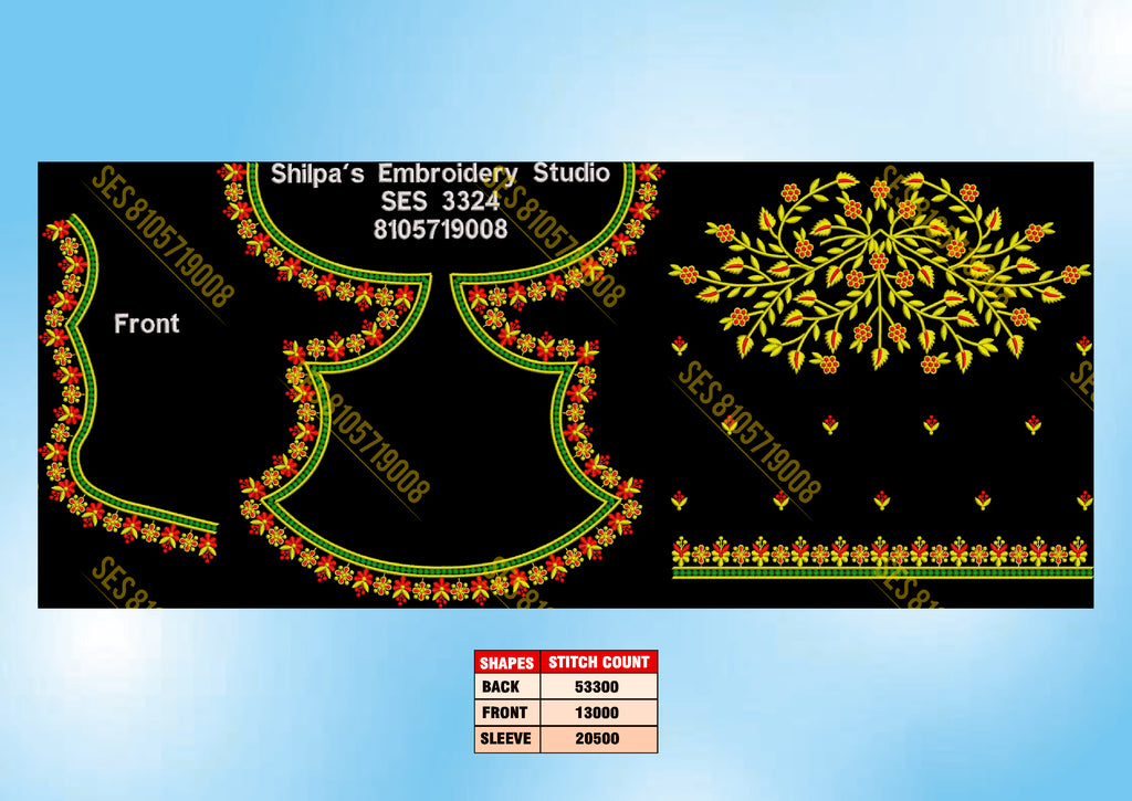 Embroidery Designs 3301-3400 Series