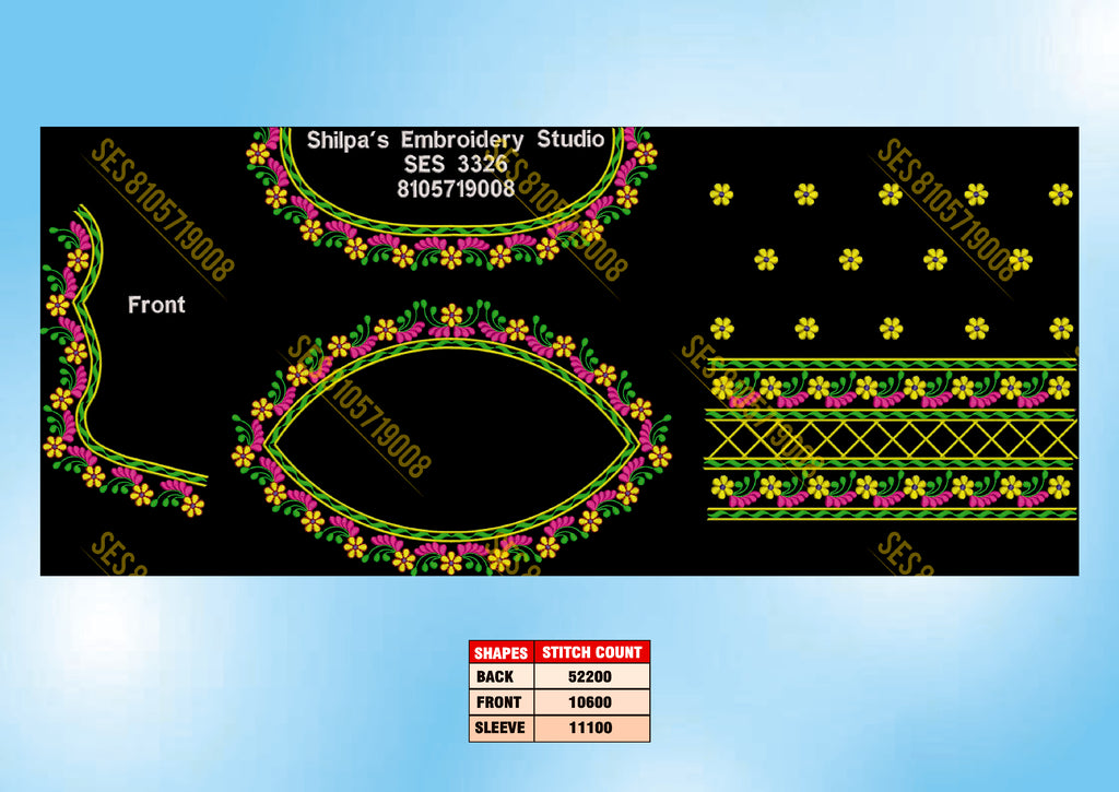 Embroidery Designs 3301-3400 Series