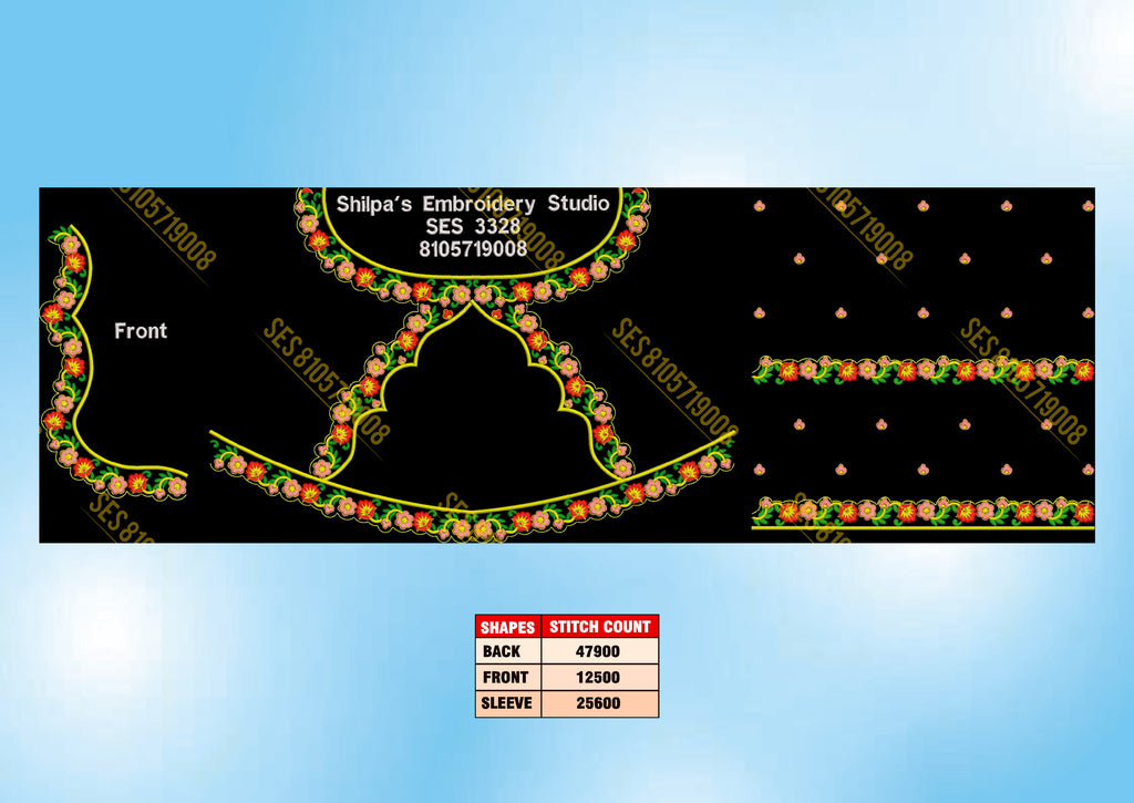 Embroidery Designs 3301-3400 Series