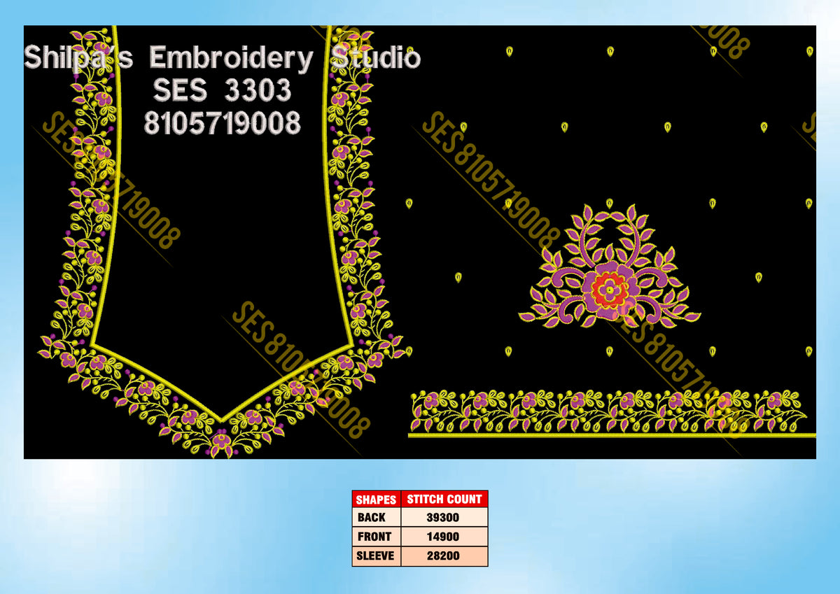 Embroidery Designs 3301-3400 Series