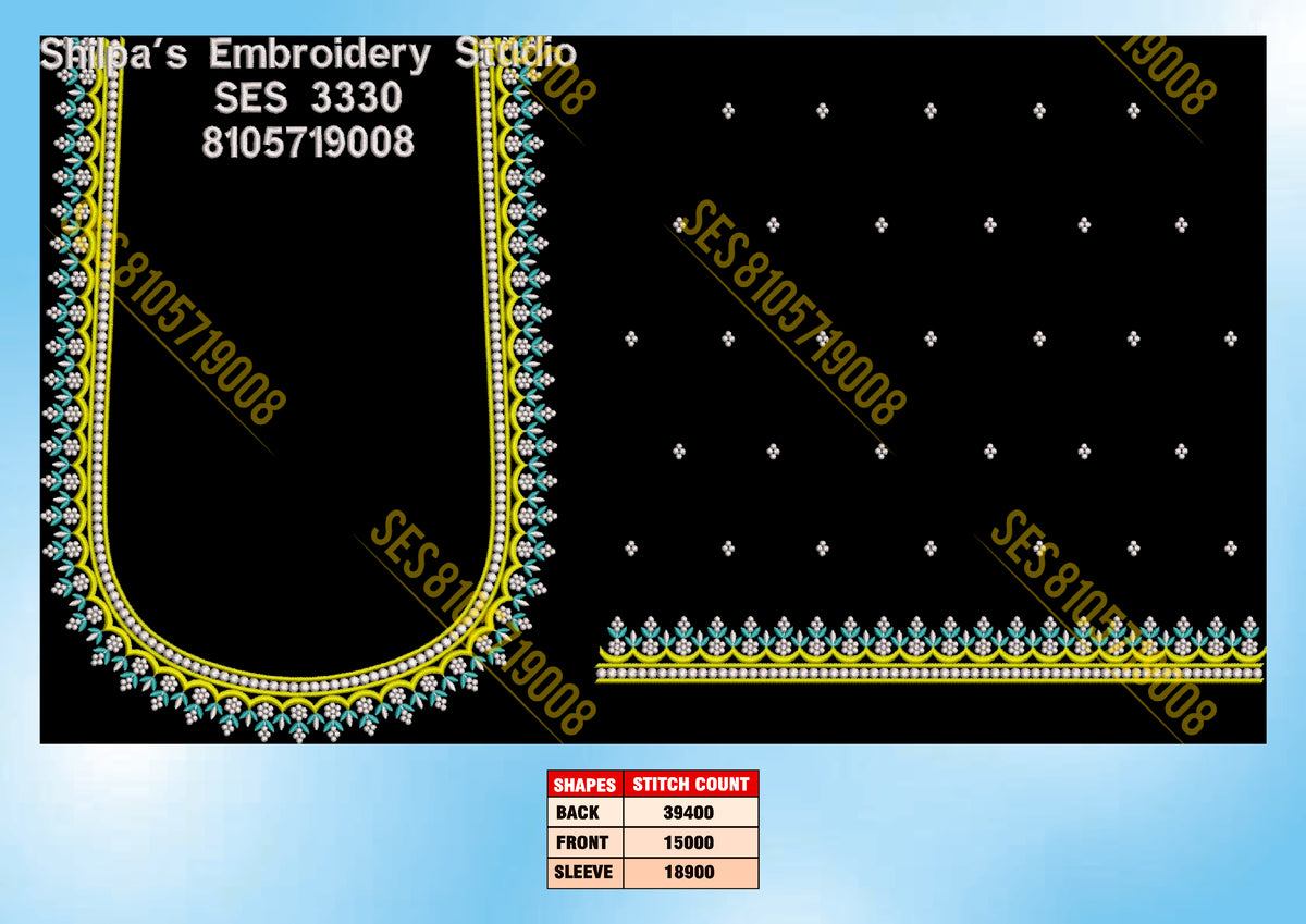 Embroidery Designs 3301-3400 Series