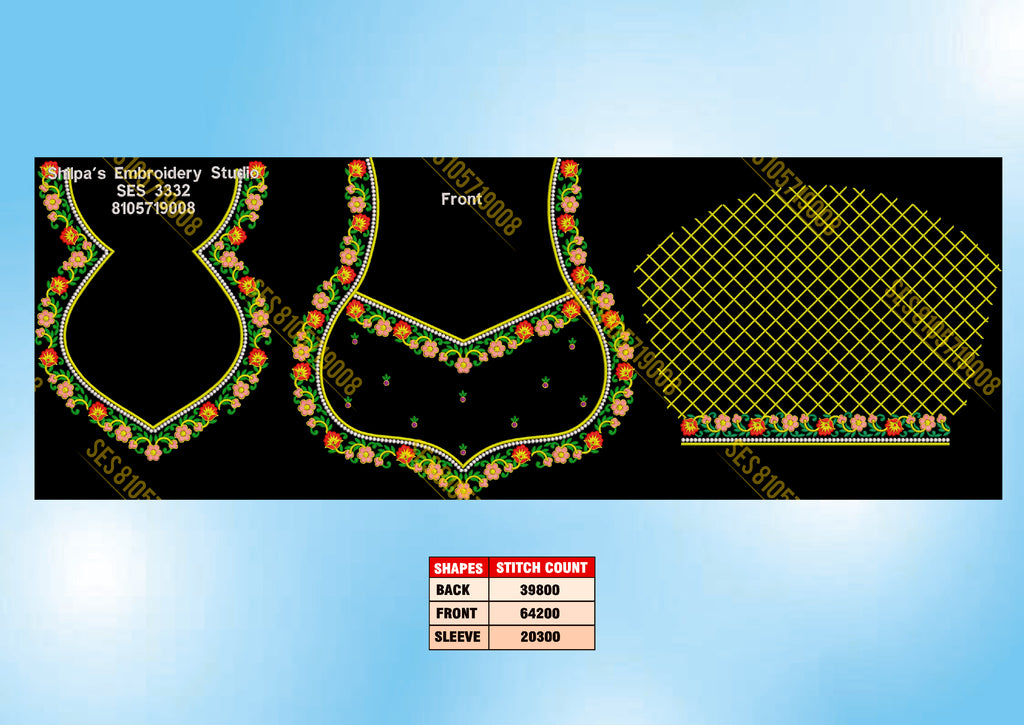 Embroidery Designs 3301-3400 Series