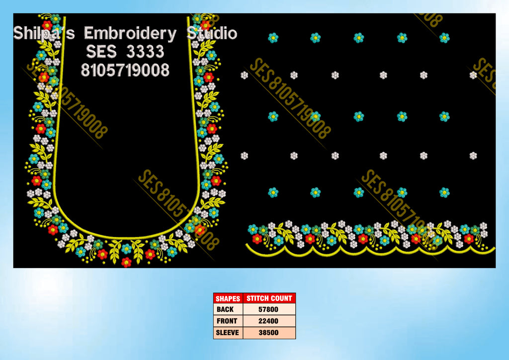 Embroidery Designs 3301-3400 Series