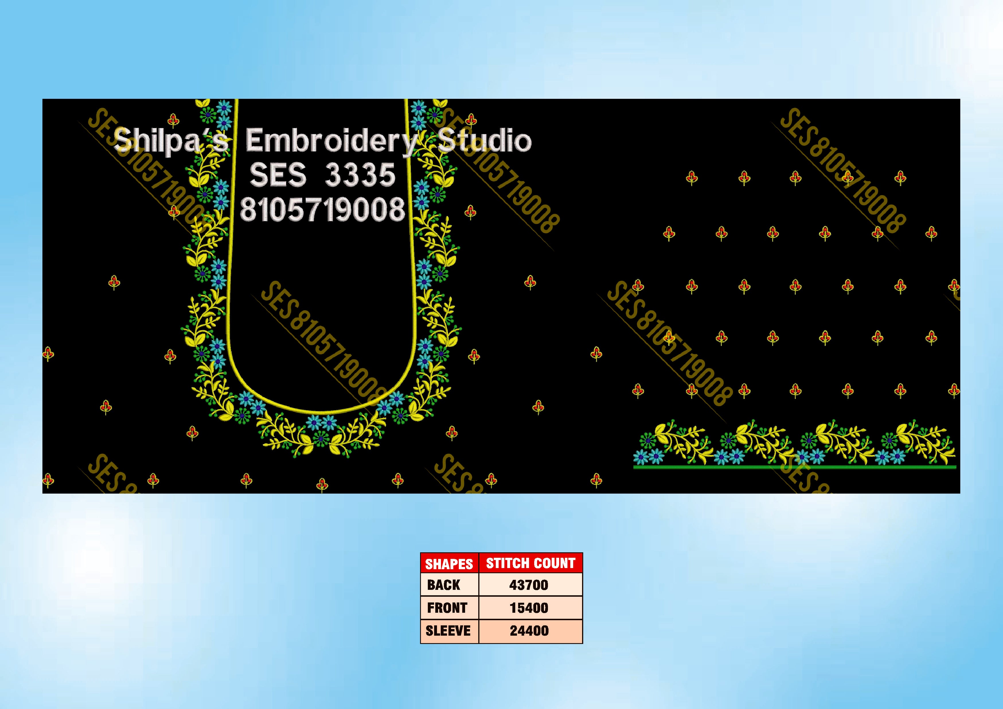 Embroidery Designs 3301-3400 Series