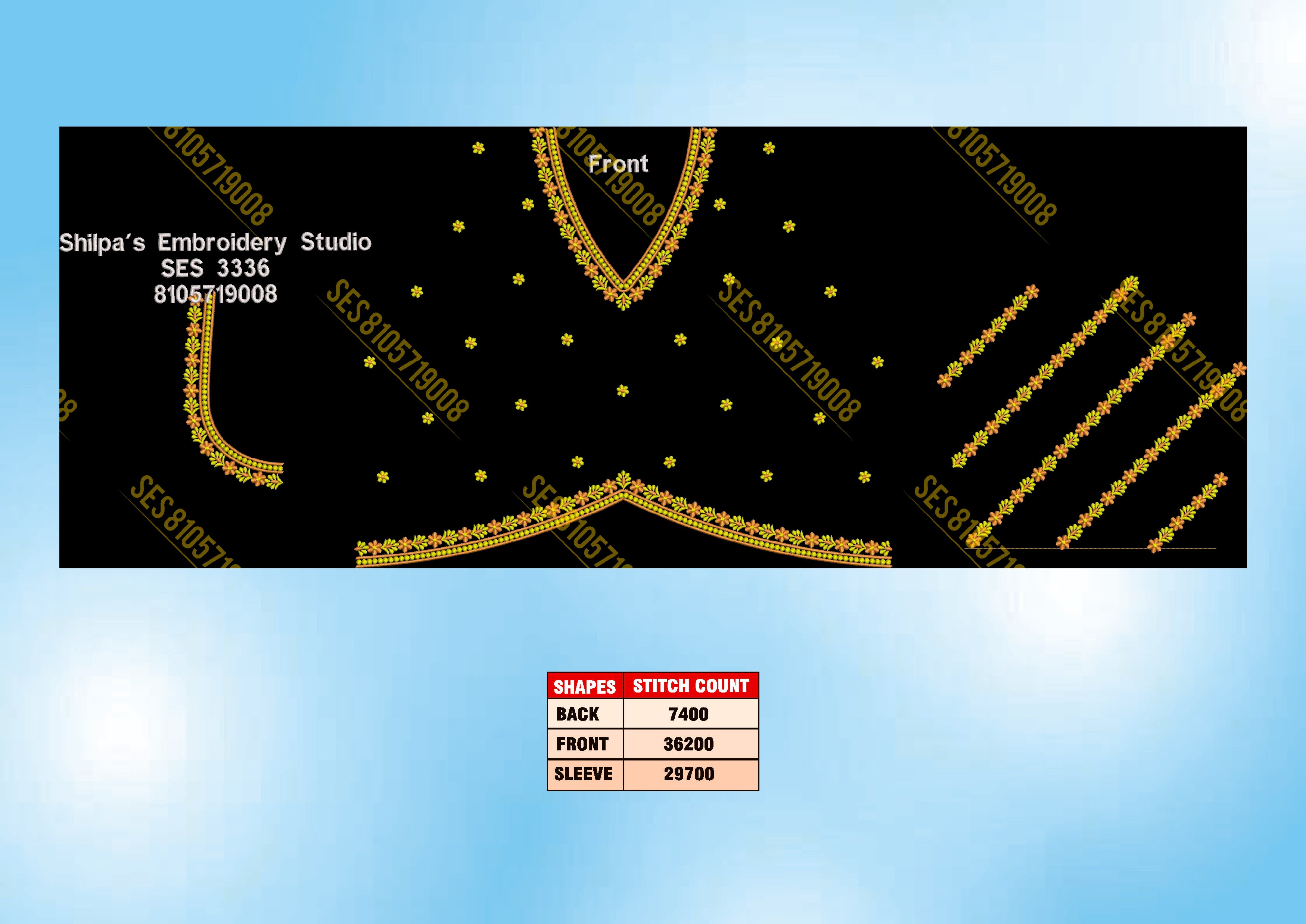 Embroidery Designs 3301-3400 Series
