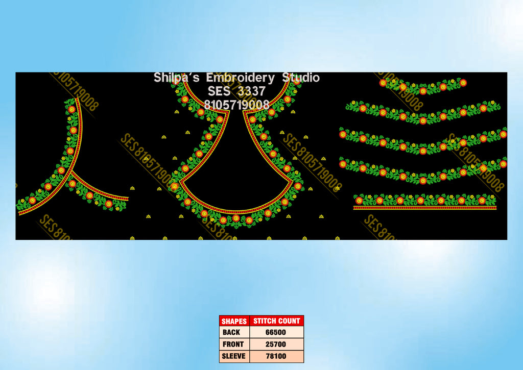 Embroidery Designs 3301-3400 Series