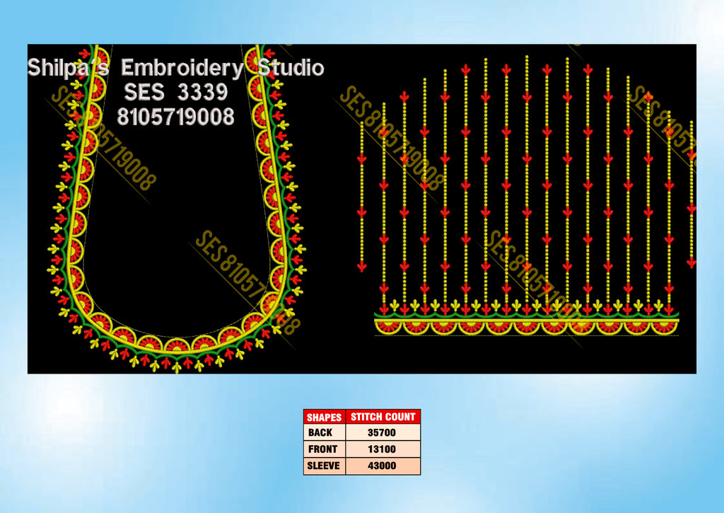 Embroidery Designs 3301-3400 Series