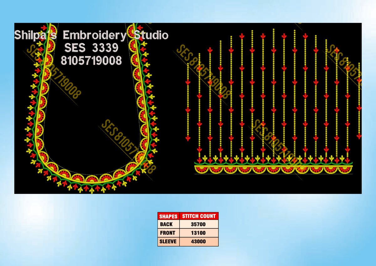 Embroidery Designs 3301-3400 Series
