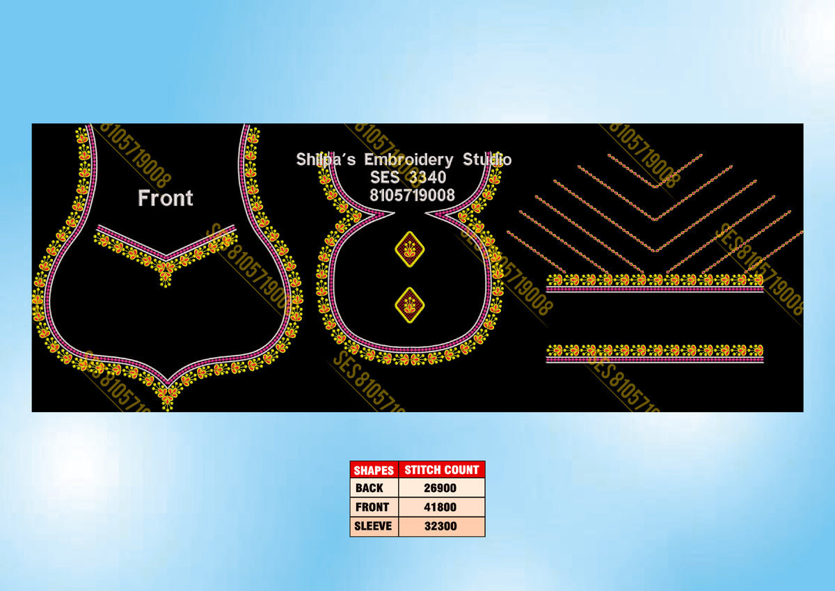 Embroidery Designs 3301-3400 Series
