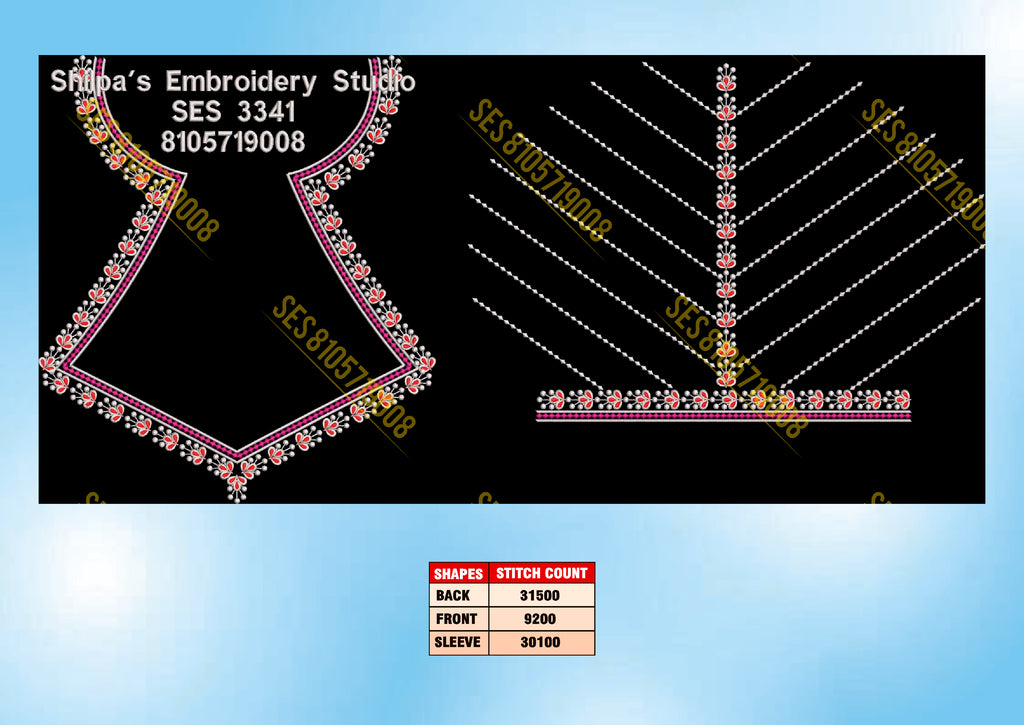 Embroidery Designs 3301-3400 Series