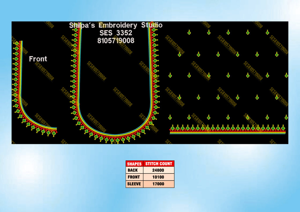 Embroidery Designs 3301-3400 Series