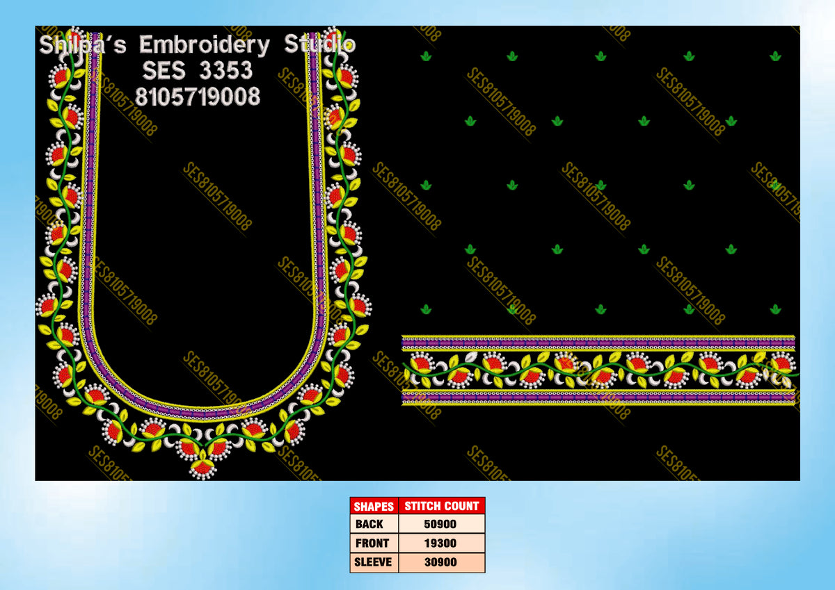 Embroidery Designs 3301-3400 Series