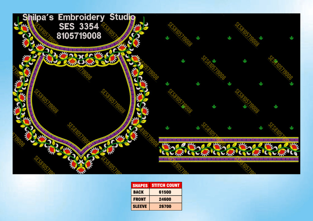 Embroidery Designs 3301-3400 Series