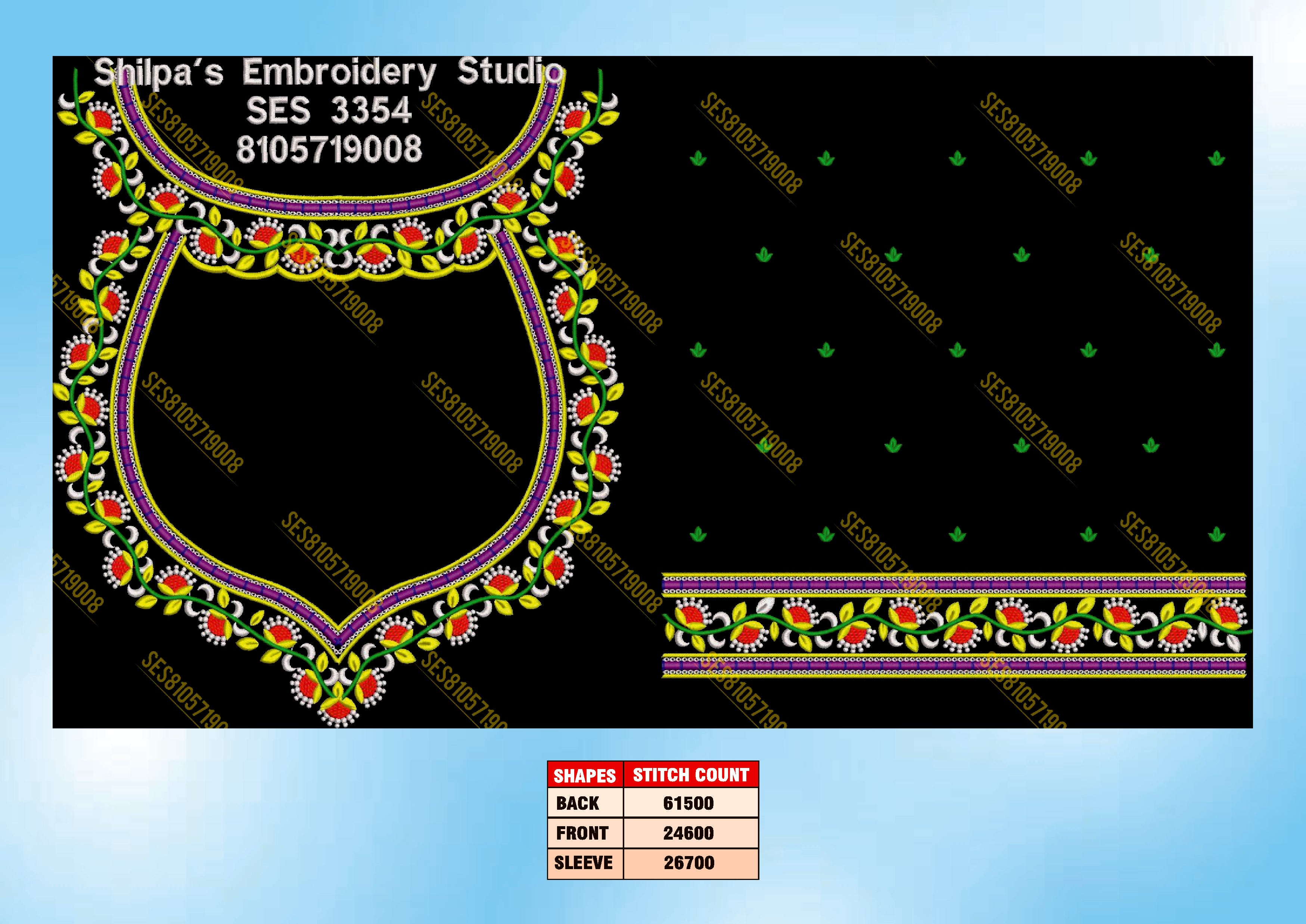 Embroidery Designs 3301-3400 Series