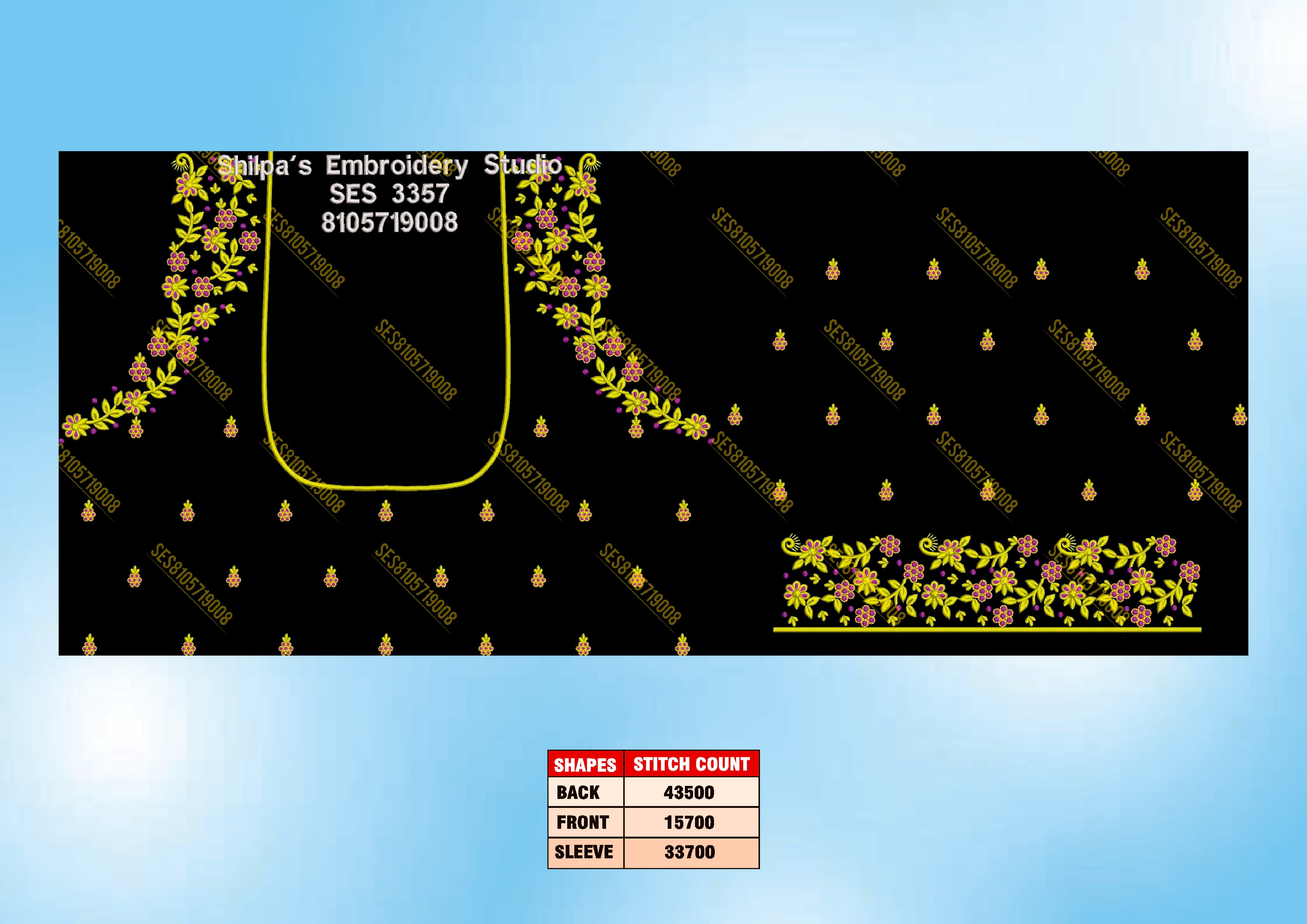 Embroidery Designs 3301-3400 Series