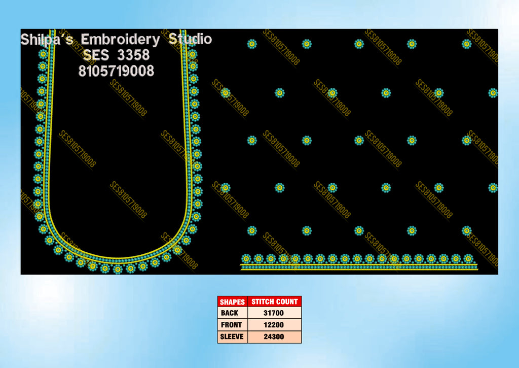 Embroidery Designs 3301-3400 Series