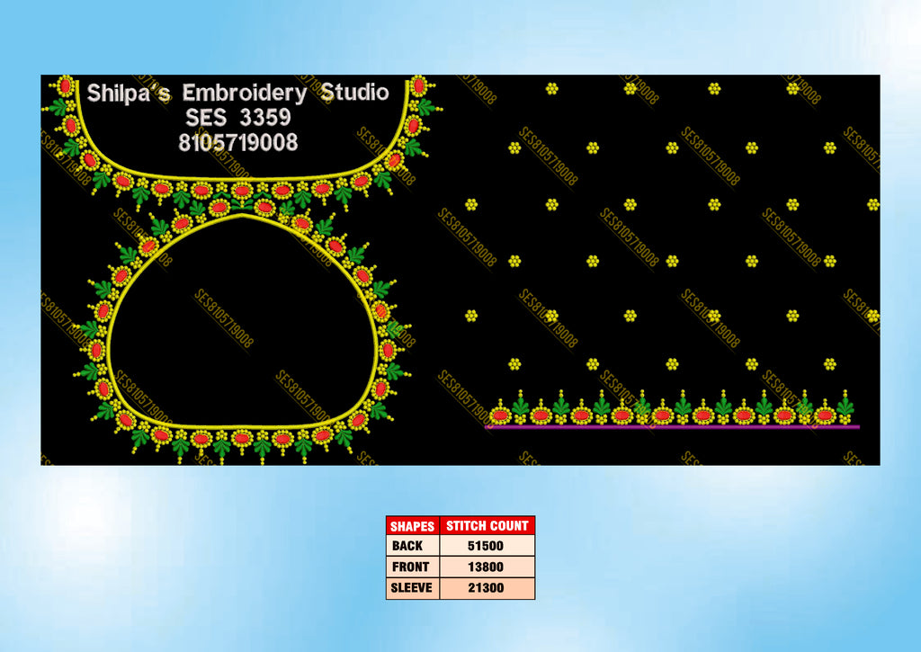 Embroidery Designs 3301-3400 Series