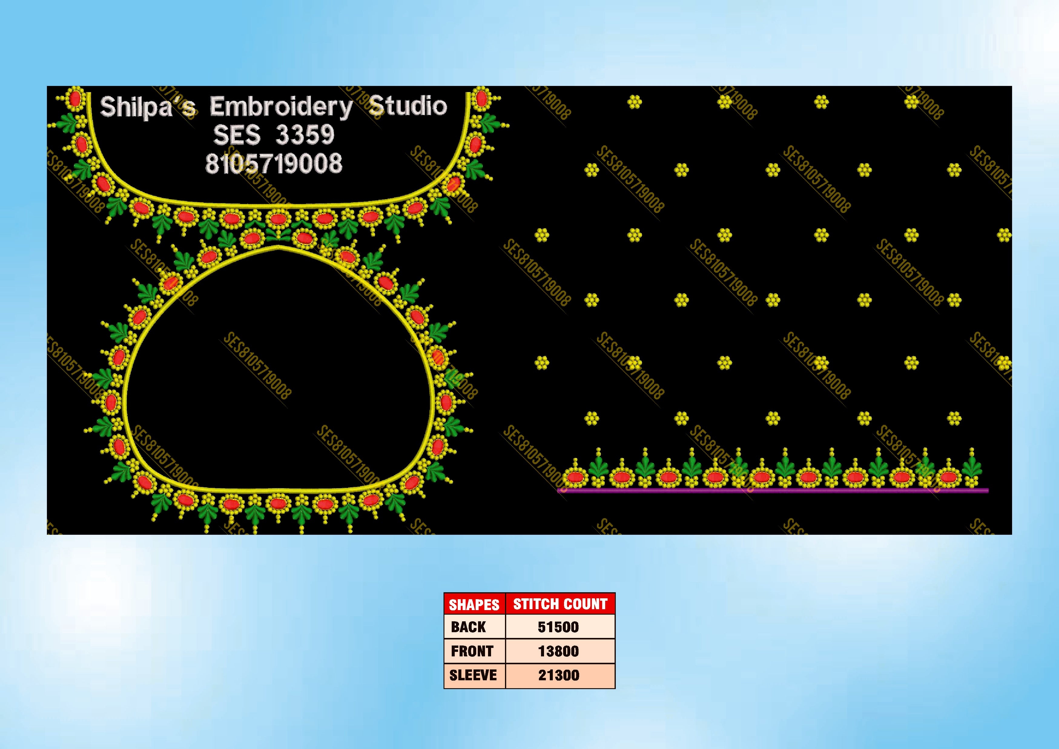 Embroidery Designs 3301-3400 Series