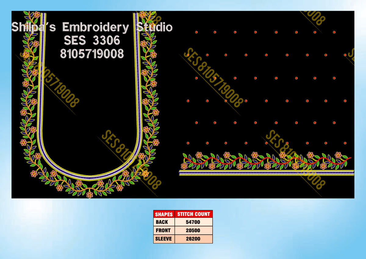 Embroidery Designs 3301-3400 Series
