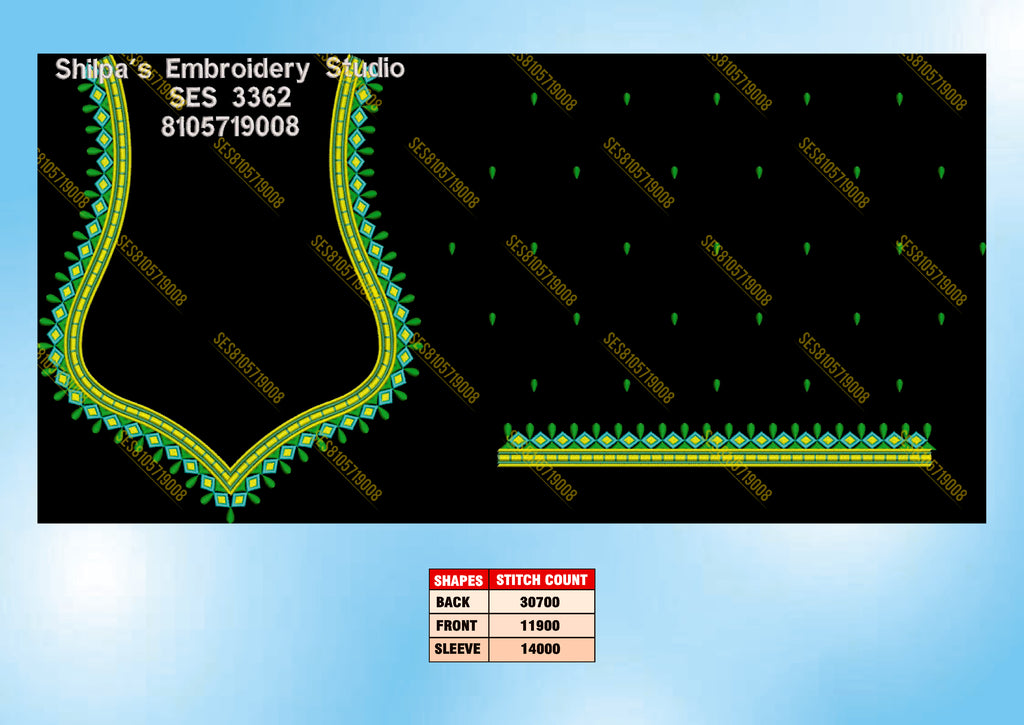 Embroidery Designs 3301-3400 Series
