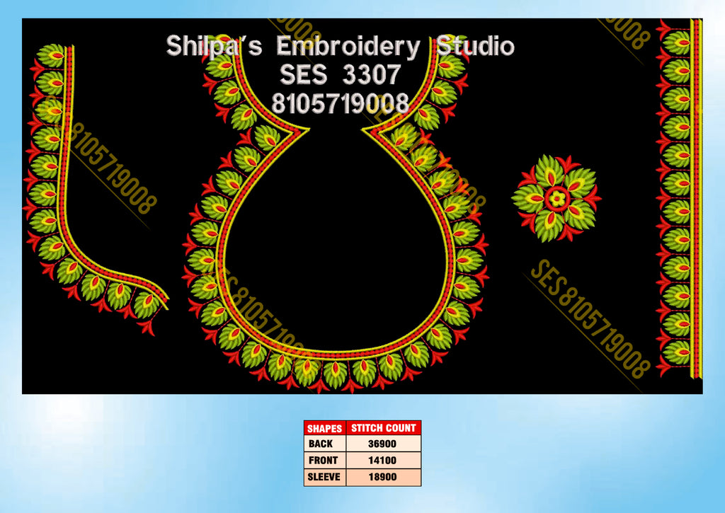 Embroidery Designs 3301-3400 Series