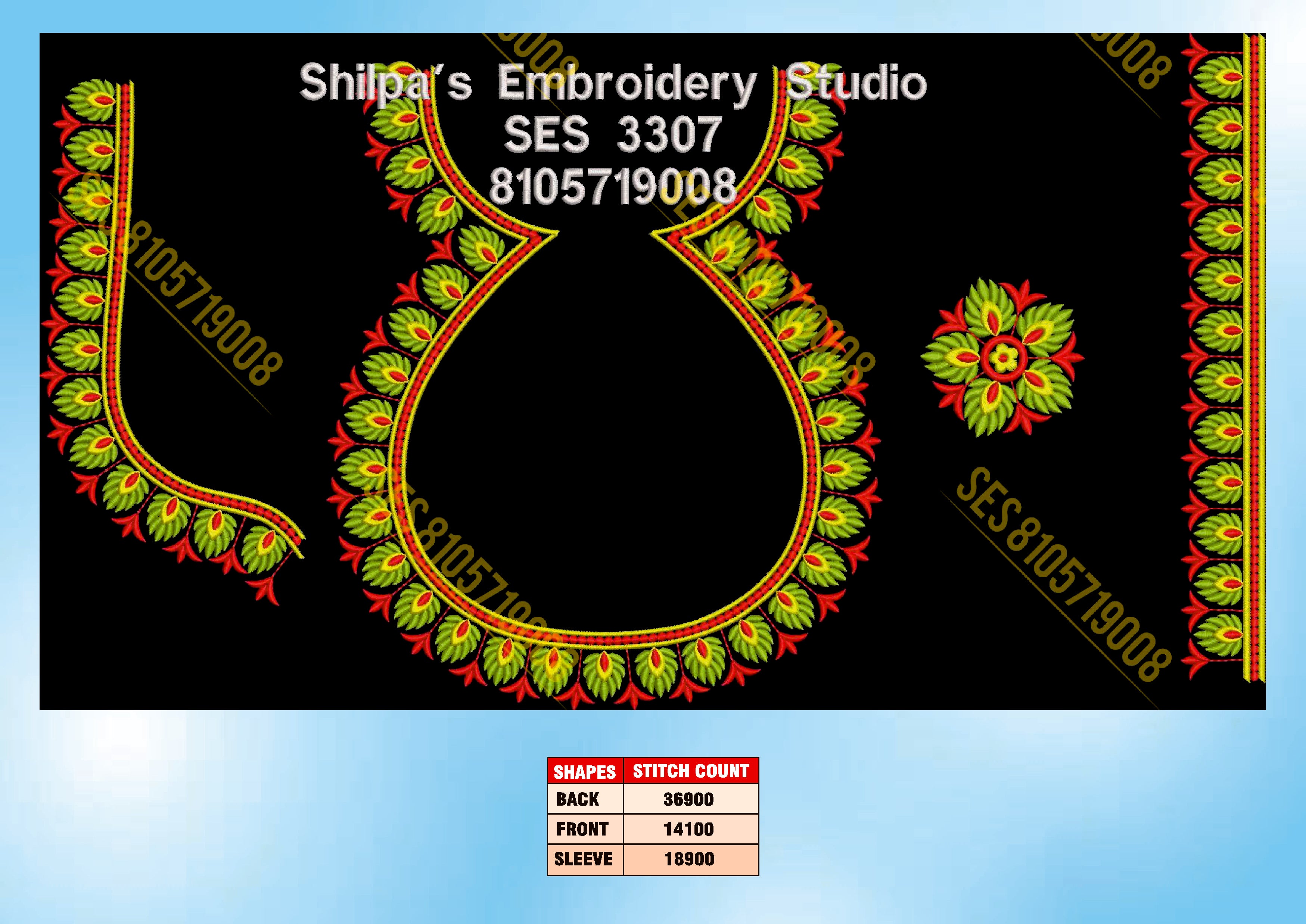 Embroidery Designs 3301-3400 Series