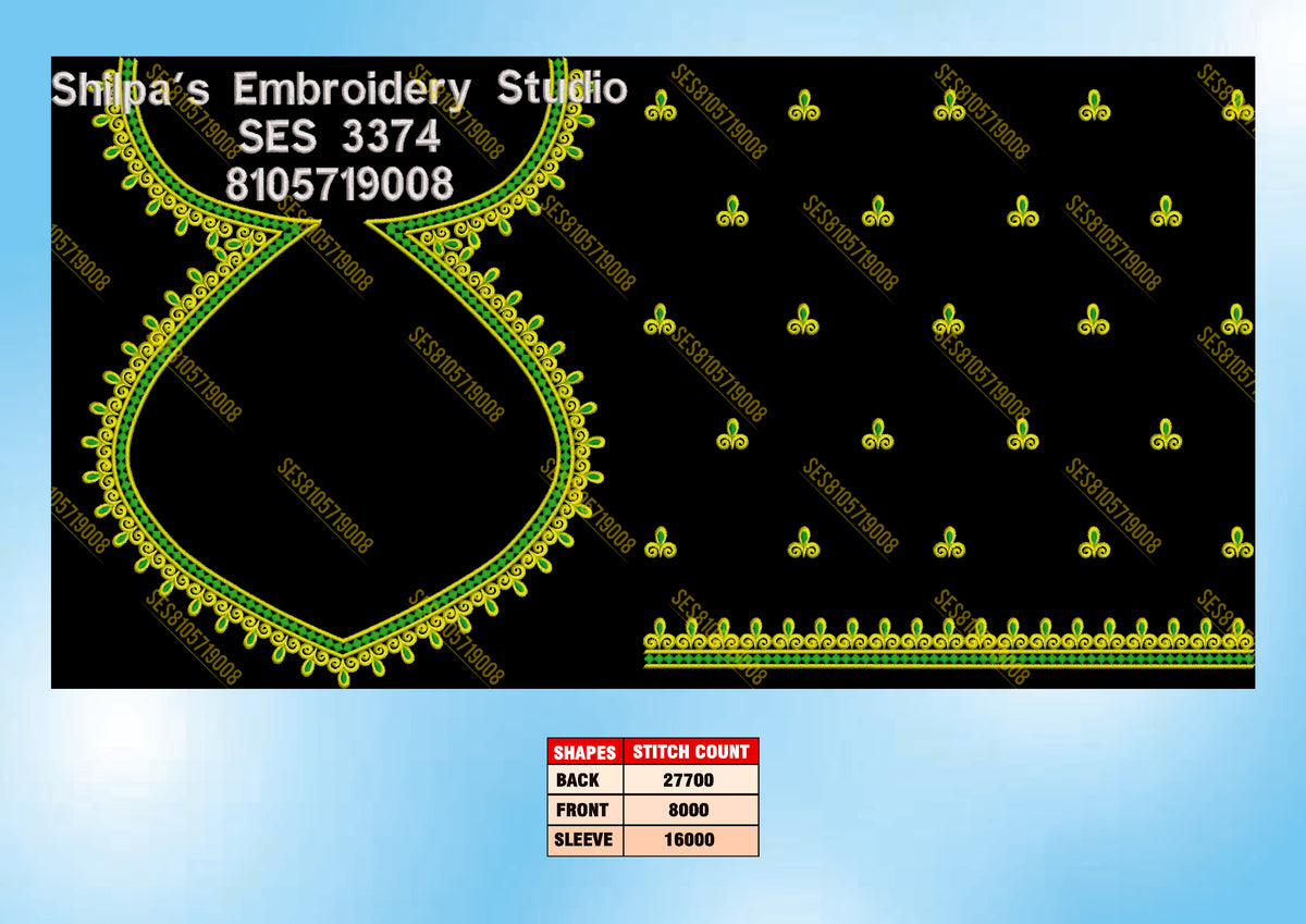 Embroidery Designs 3301-3400 Series