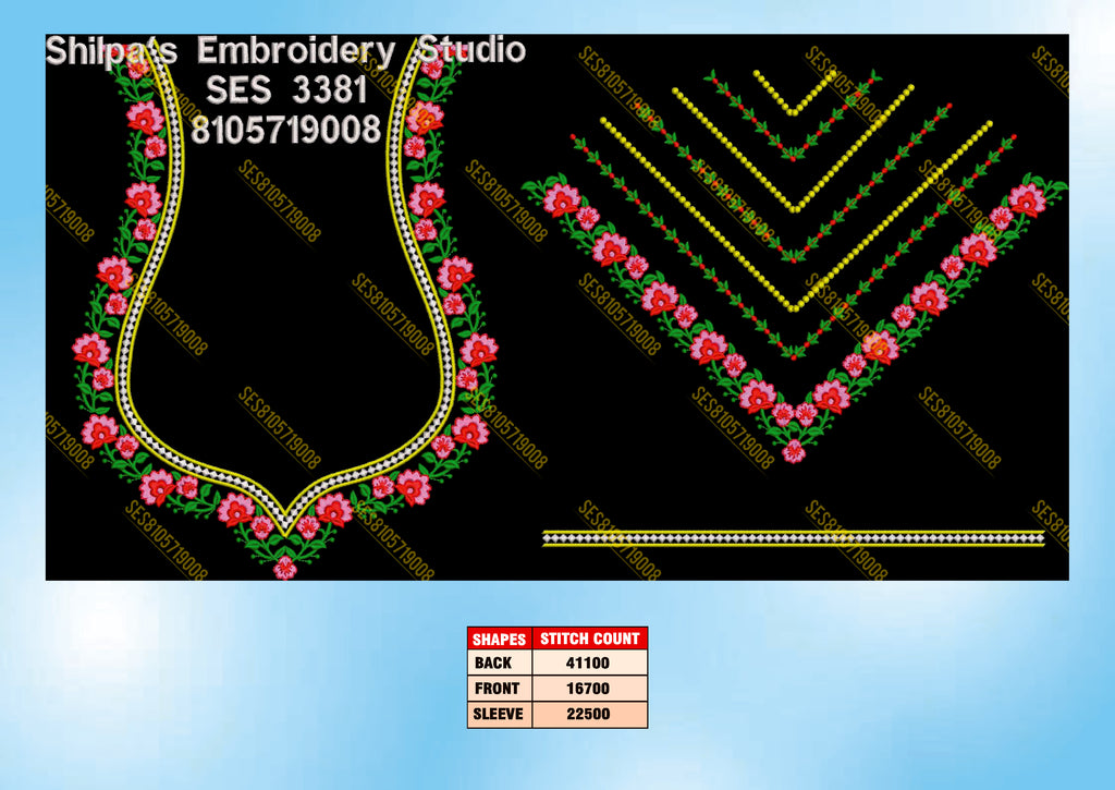 Embroidery Designs 3301-3400 Series
