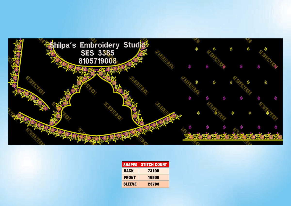 Embroidery Designs 3301-3400 Series