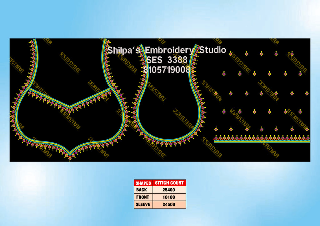 Embroidery Designs 3301-3400 Series