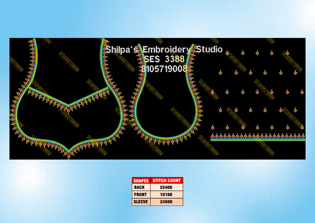 Embroidery Designs 3301-3400 Series
