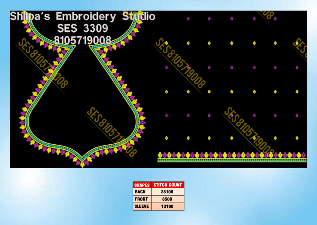 Embroidery Designs 3301-3400 Series