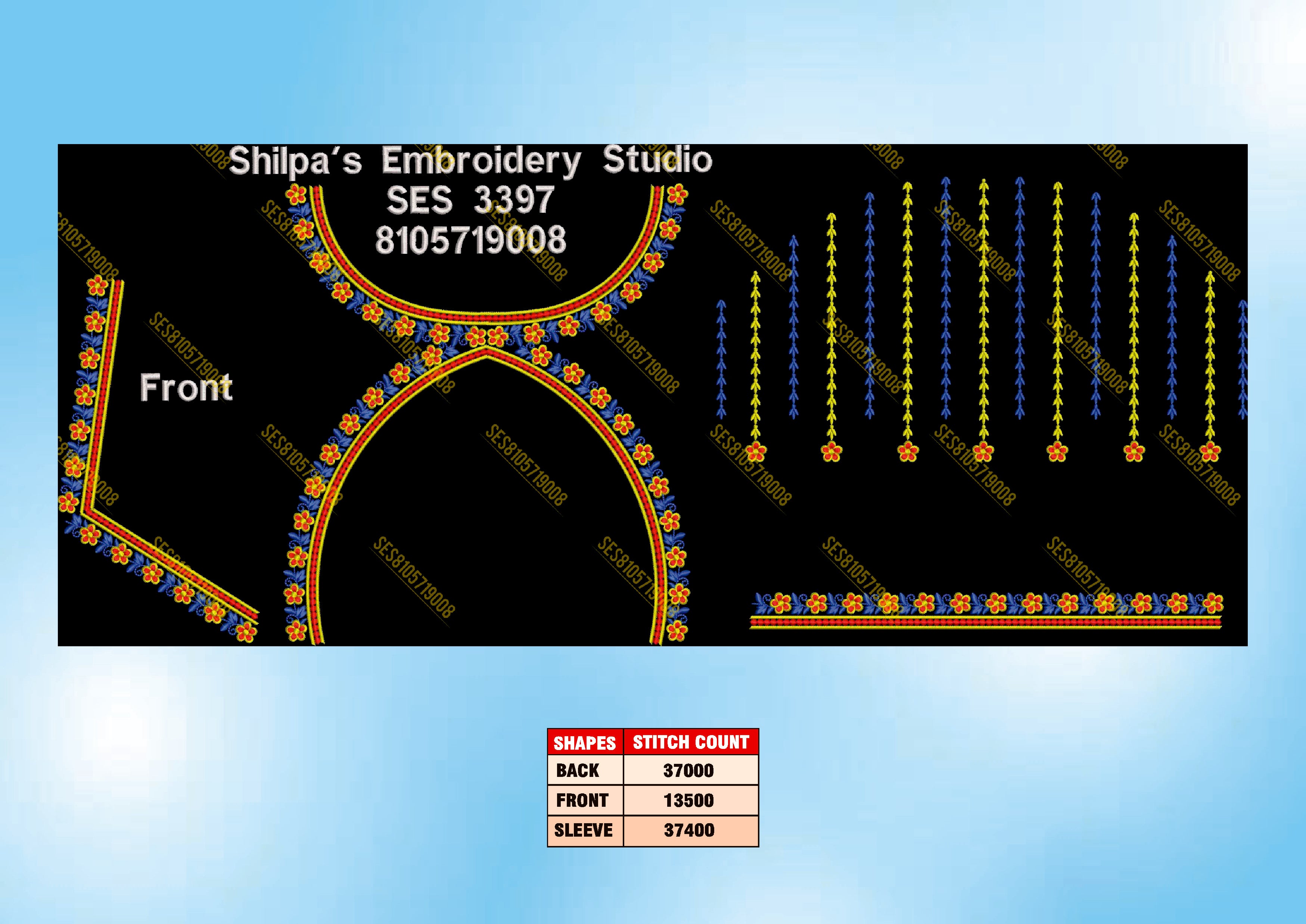 Embroidery Designs 3301-3400 Series