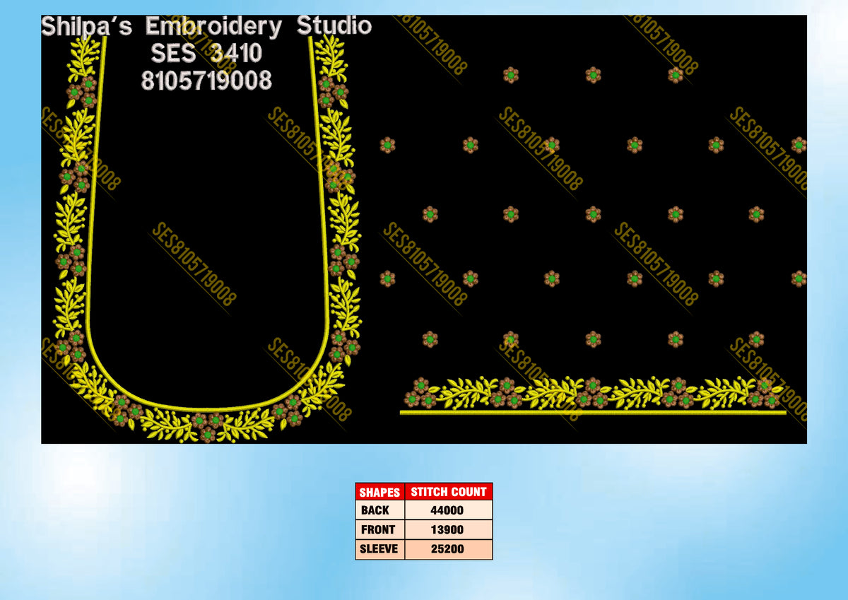 Embroidery Designs 3401-3500 Series