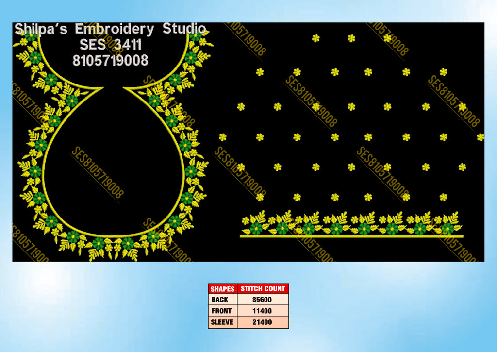 Embroidery Designs 3401-3500 Series