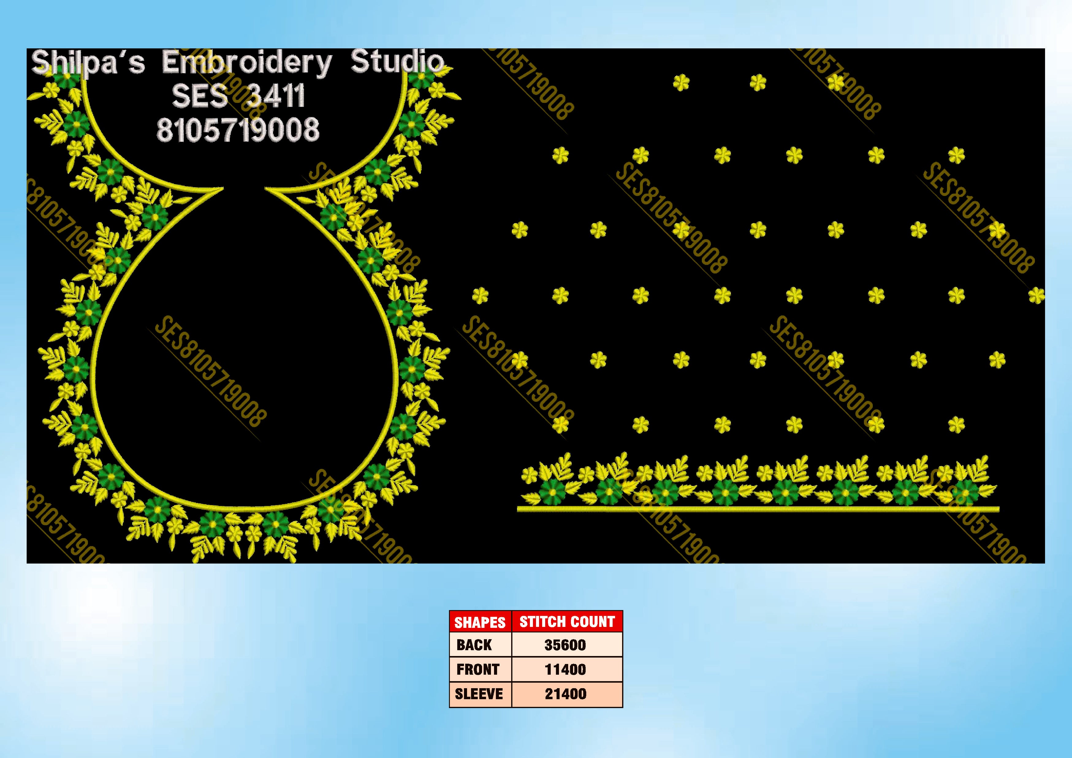 Embroidery Designs 3401-3500 Series