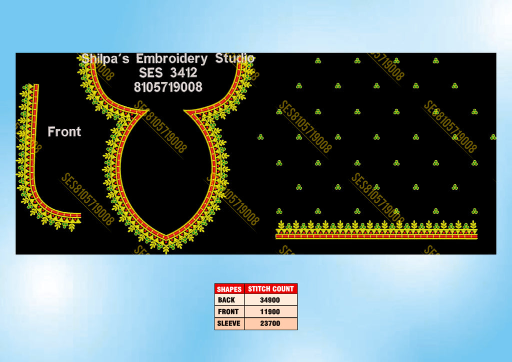 Embroidery Designs 3401-3500 Series