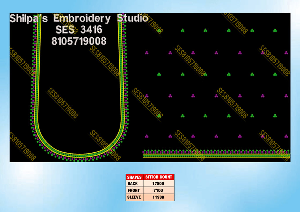 Embroidery Designs 3401-3500 Series