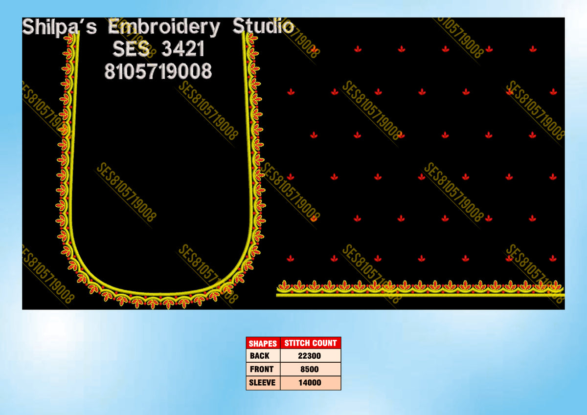 Embroidery Designs 3401-3500 Series