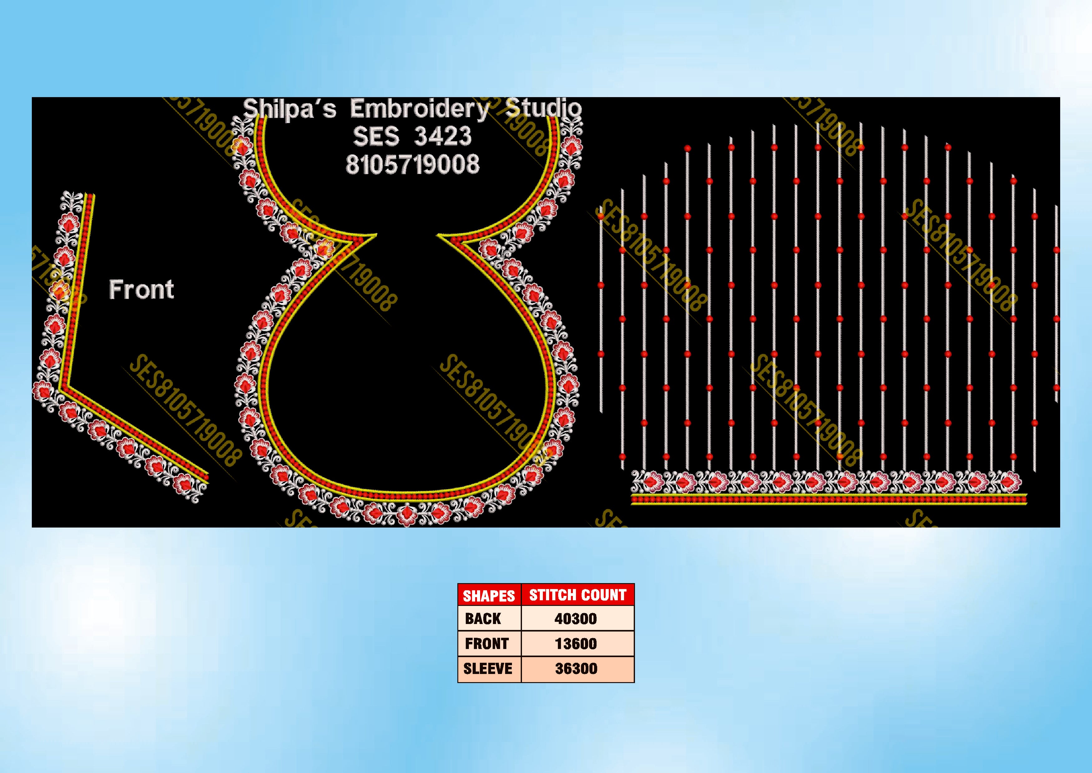 Embroidery Designs 3401-3500 Series