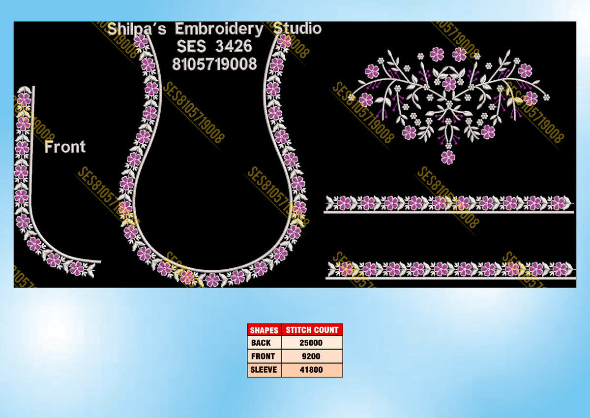 Embroidery Designs 3401-3500 Series