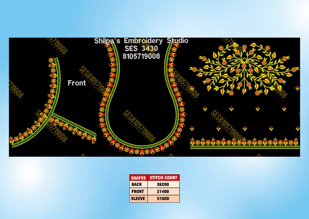 Embroidery Designs 3401-3500 Series