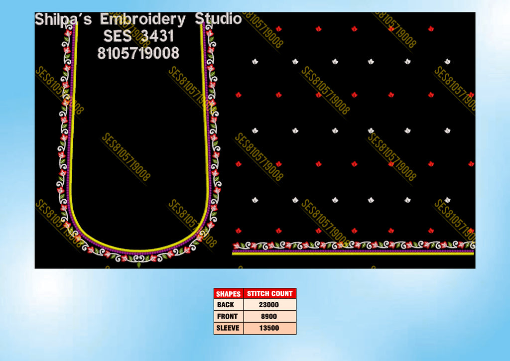 Embroidery Designs 3401-3500 Series