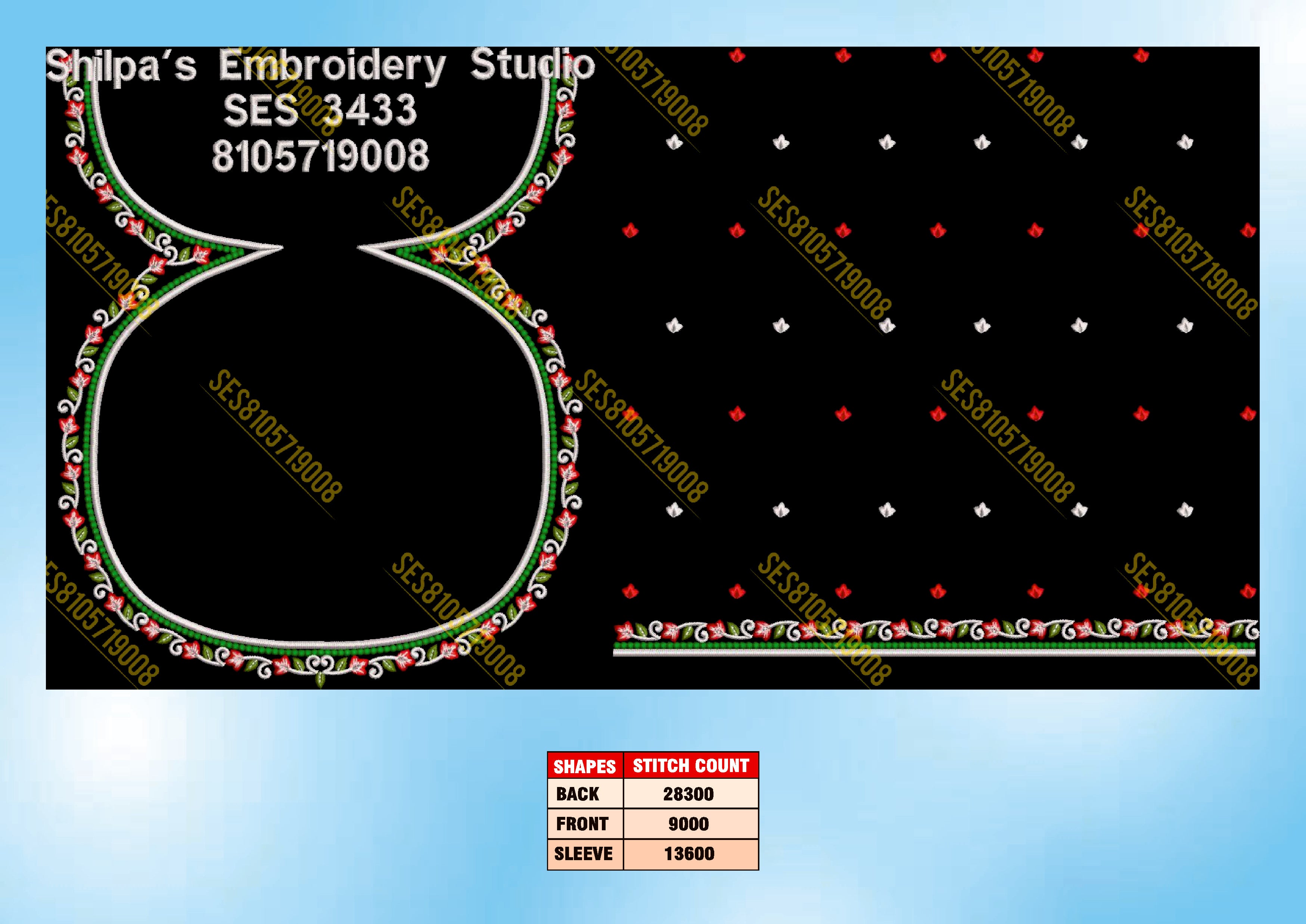 Embroidery Designs 3401-3500 Series