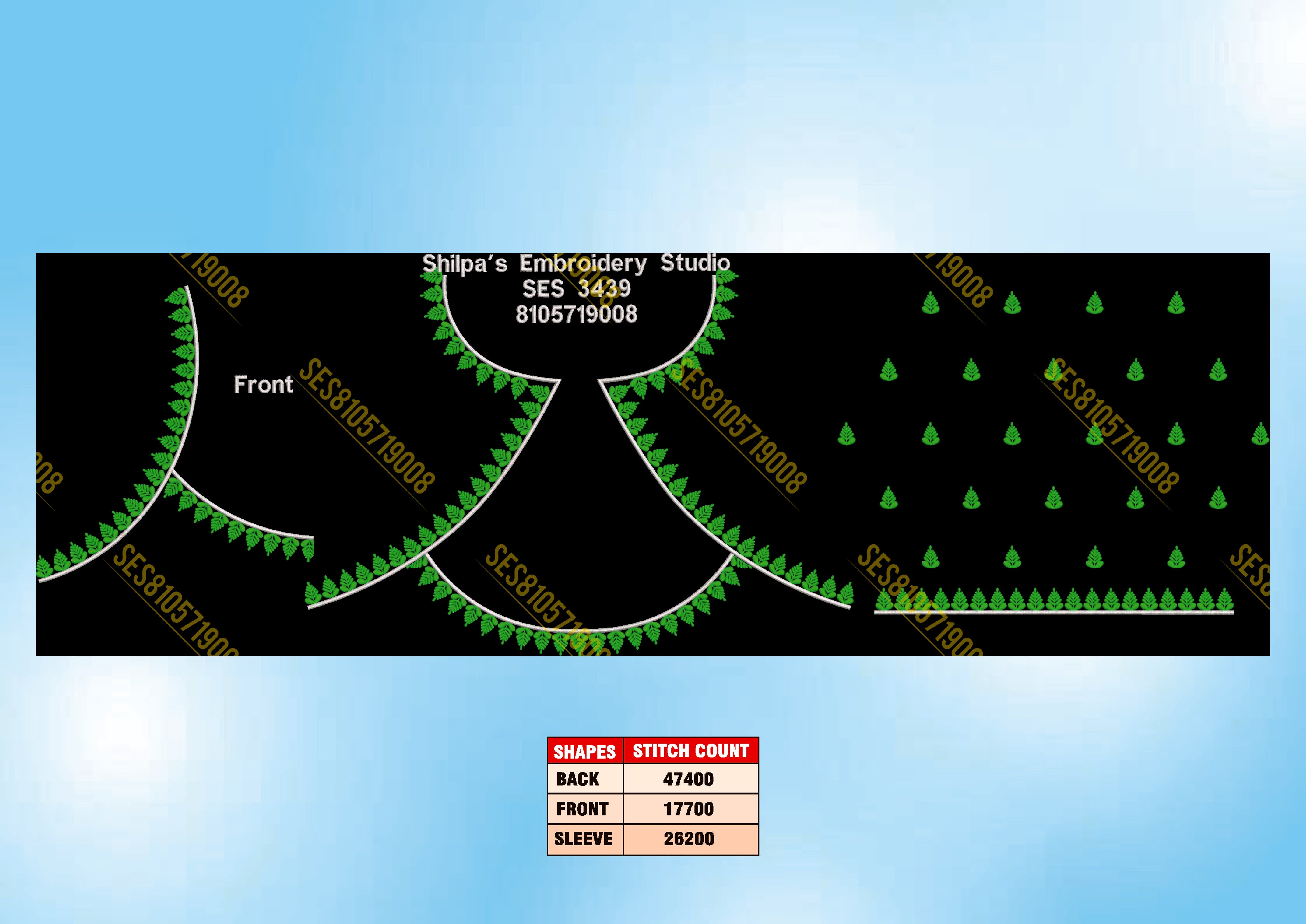 Embroidery Designs 3401-3500 Series